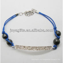 Blaues Draht diamante Legierung gewebtes Armband